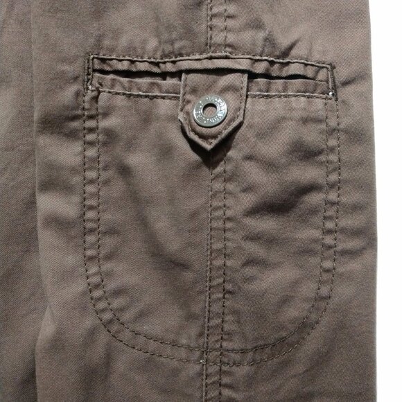 Gloria Vanderbilt Women's Brown Cargo Capri Drawstring Tie Cuff Size 14 - Picture 4 of 9